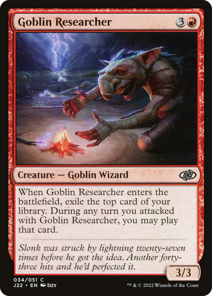 Goblin Researcher (J22-034) - Jumpstart 2022 - Premium MTG Single from Wizards of the Coast - Just $0.25! Shop now at Game Crave Tournament Store