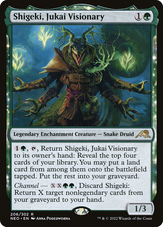 Shigeki, Jukai Visionary (NEO-206) - Kamigawa: Neon Dynasty - Premium MTG Single from Wizards of the Coast - Just $0.08! Shop now at Game Crave Tournament Store