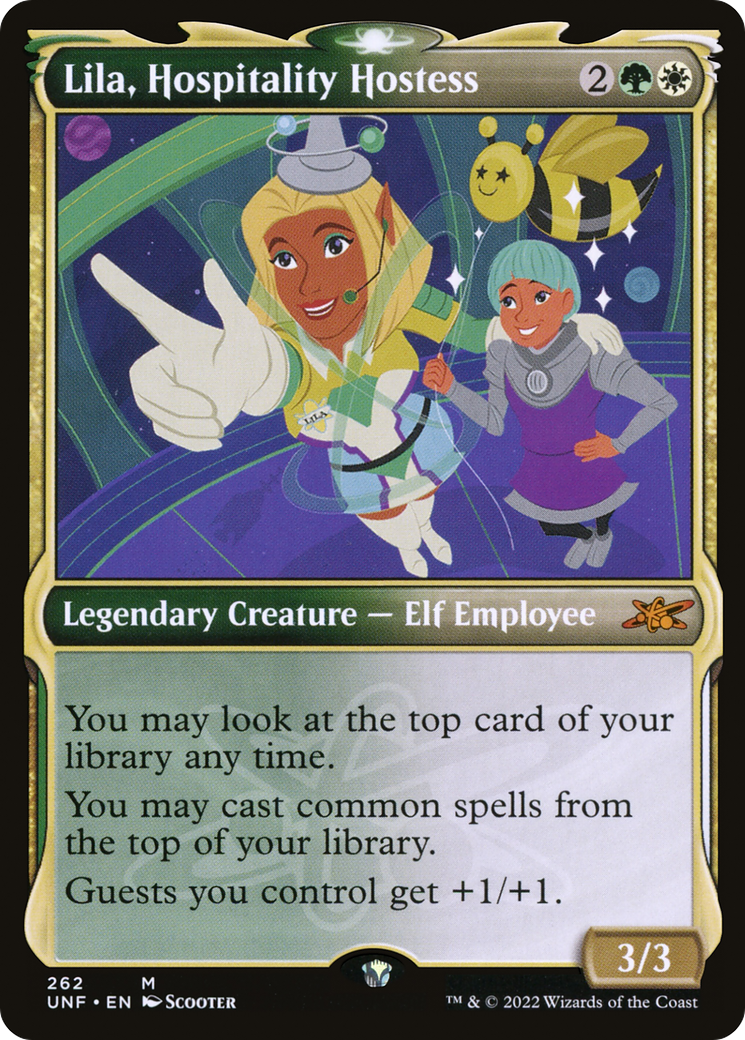 Lila, Hospitality Hostess (UNF-262) - Unfinity: (Showcase) - Premium MTG Single from Wizards of the Coast - Just $0.08! Shop now at Game Crave Tournament Store