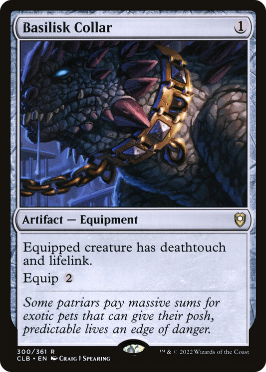 Basilisk Collar (CLB-300) - Commander Legends: Battle for Baldur's Gate Foil - Premium MTG Single from Wizards of the Coast - Just $0.70! Shop now at Game Crave Tournament Store