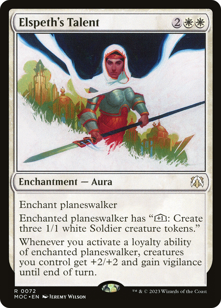 Elspeth's Talent (MOC-072) - March of the Machine Commander Foil - Premium MTG Single from Wizards of the Coast - Just $0.08! Shop now at Game Crave Tournament Store