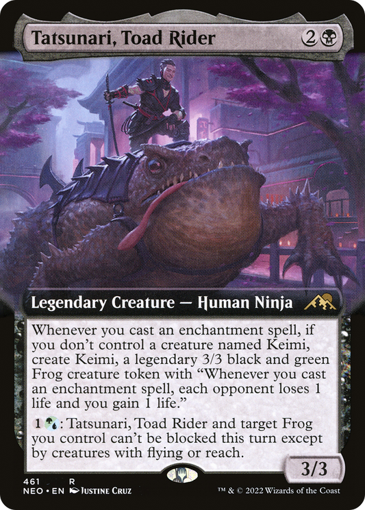 Tatsunari, Toad Rider (NEO-461) - Kamigawa: Neon Dynasty: (Extended Art) - Premium MTG Single from Wizards of the Coast - Just $0.08! Shop now at Game Crave Tournament Store