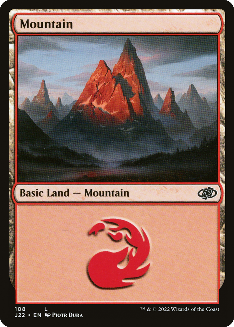 Mountain (J22-108) - Jumpstart 2022 - Premium MTG Single from Wizards of the Coast - Just $0.08! Shop now at Game Crave Tournament Store