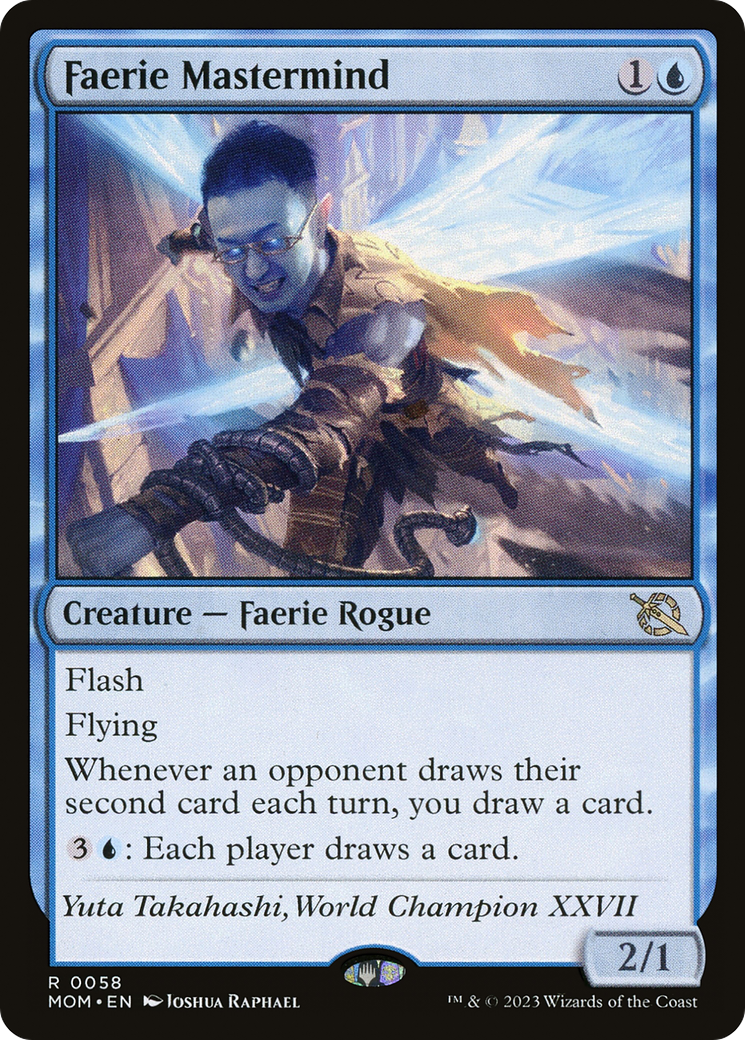 Faerie Mastermind (MOM-058) - March of the Machine Foil - Premium MTG Single from Wizards of the Coast - Just $2.57! Shop now at Game Crave Tournament Store