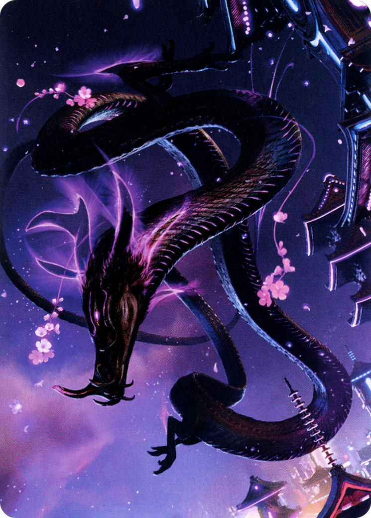 Junji, the Midnight Sky // Junji, the Midnight Sky (ANEO-038) - Neon Dynasty Art Series (Borderless) - Premium MTG Single from Wizards of the Coast - Just $0! Shop now at Game Crave Tournament Store