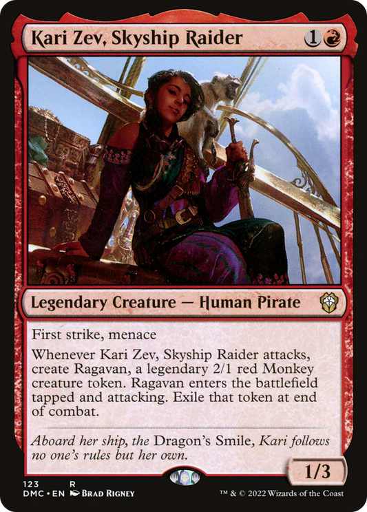 Kari Zev, Skyship Raider (DMC-123) - Dominaria United Commander - Premium MTG Single from Wizards of the Coast - Just $0.25! Shop now at Game Crave Tournament Store