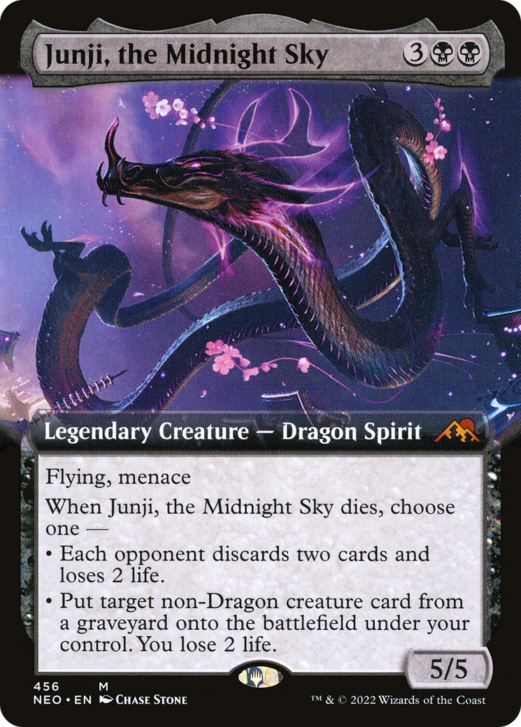 Junji, the Midnight Sky (NEO-456) - Kamigawa: Neon Dynasty: (Extended Art) Foil - Premium MTG Single from Wizards of the Coast - Just $1.53! Shop now at Game Crave Tournament Store