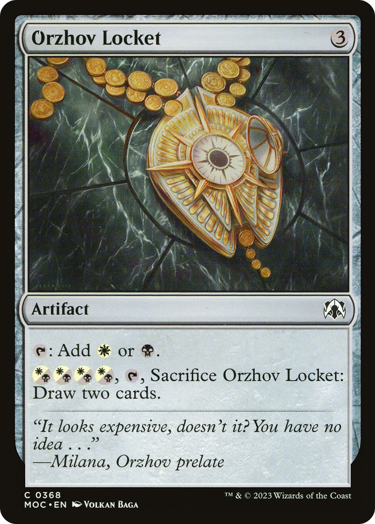 Orzhov Locket (MOC-368) - March of the Machine Commander - Premium MTG Single from Wizards of the Coast - Just $0.08! Shop now at Game Crave Tournament Store