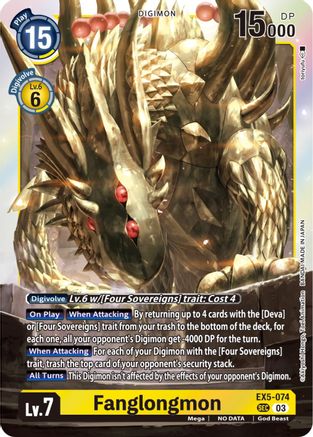 Fanglongmon (Textured) (EX5-074) - Animal Colosseum Foil - Premium Digimon Single from Bandai - Just $6.42! Shop now at Game Crave Tournament Store