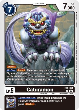 Caturamon (EX5-051) - Animal Colosseum - Premium Digimon Single from Bandai - Just $0.25! Shop now at Game Crave Tournament Store
