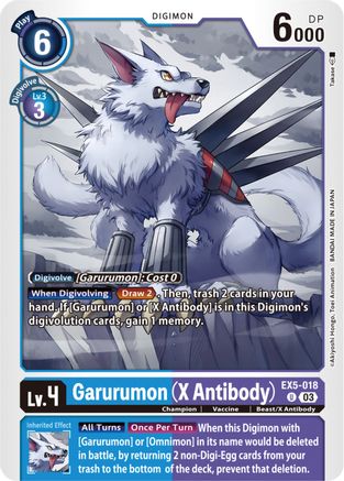 Garurumon (X Antibody) (EX5-018) - Animal Colosseum - Premium Digimon Single from Bandai - Just $0.25! Shop now at Game Crave Tournament Store