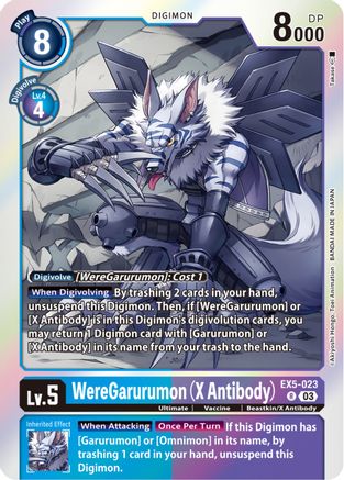 WereGarurumon (X Antibody) (EX5-023) - Animal Colosseum Foil - Premium Digimon Single from Bandai - Just $0.25! Shop now at Game Crave Tournament Store