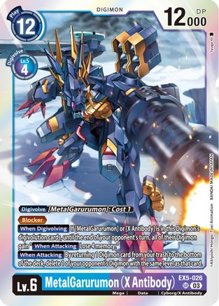 MetalGarurumon (X Antibody) (EX5-026) - Animal Colosseum Foil - Premium Digimon Single from Bandai - Just $1.32! Shop now at Game Crave Tournament Store