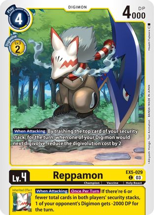 Reppamon (EX5-029) - Animal Colosseum - Premium Digimon Single from Bandai - Just $0.25! Shop now at Game Crave Tournament Store
