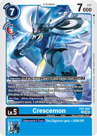 Crescemon (EX5-020) - Animal Colosseum - Premium Digimon Single from Bandai - Just $0.25! Shop now at Game Crave Tournament Store