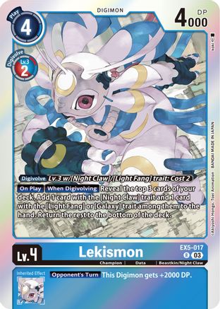 Lekismon (EX5-017) - Animal Colosseum Foil - Premium Digimon Single from Bandai - Just $0.25! Shop now at Game Crave Tournament Store