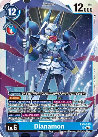 Dianamon (EX5-025) - Animal Colosseum Foil - Premium Digimon Single from Bandai - Just $5.03! Shop now at Game Crave Tournament Store