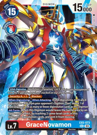 GraceNovamon (Textured) (EX5-073) - Animal Colosseum Foil - Premium Digimon Single from Bandai - Just $5.24! Shop now at Game Crave Tournament Store