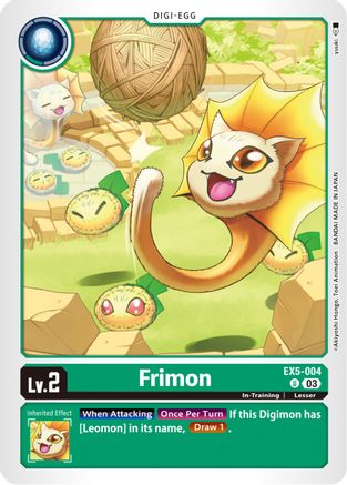 Frimon (EX5-004) - Animal Colosseum - Premium Digimon Single from Bandai - Just $0.25! Shop now at Game Crave Tournament Store