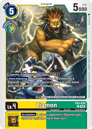Liamon (EX5-030) - Animal Colosseum - Premium Digimon Single from Bandai - Just $0.25! Shop now at Game Crave Tournament Store
