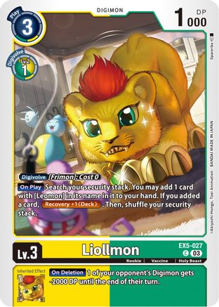 Liollmon (EX5-027) - Animal Colosseum - Premium Digimon Single from Bandai - Just $0.25! Shop now at Game Crave Tournament Store