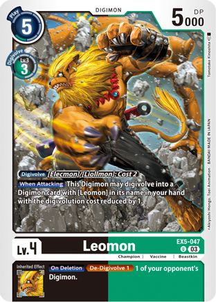 Leomon (EX5-047) - Animal Colosseum - Premium Digimon Single from Bandai - Just $0.25! Shop now at Game Crave Tournament Store