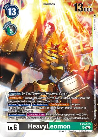 HeavyLeomon (EX5-055) - Animal Colosseum Foil - Premium Digimon Single from Bandai - Just $1.06! Shop now at Game Crave Tournament Store