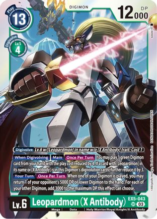 Leopardmon (X Antibody) (EX5-043) - Animal Colosseum Foil - Premium Digimon Single from Bandai - Just $1.99! Shop now at Game Crave Tournament Store