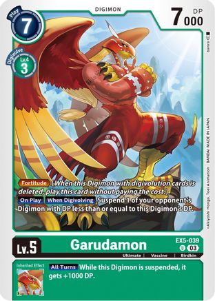 Garudamon (EX5-039) - Animal Colosseum - Premium Digimon Single from Bandai - Just $0.25! Shop now at Game Crave Tournament Store
