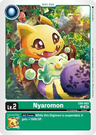 Nyaromon (EX5-003) - Animal Colosseum - Premium Digimon Single from Bandai - Just $0.25! Shop now at Game Crave Tournament Store