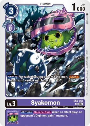 Syakomon (EX5-056) - Animal Colosseum - Premium Digimon Single from Bandai - Just $0.25! Shop now at Game Crave Tournament Store