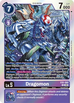 Dragomon (EX5-060) - Animal Colosseum Foil - Premium Digimon Single from Bandai - Just $0.25! Shop now at Game Crave Tournament Store