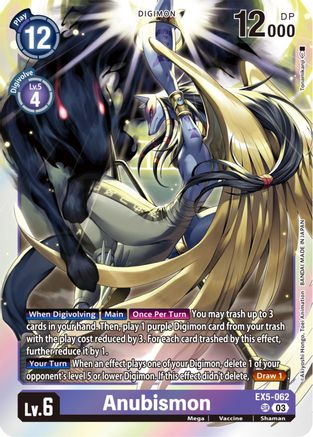 Anubismon (EX5-062) - Animal Colosseum Foil - Premium Digimon Single from Bandai - Just $4.09! Shop now at Game Crave Tournament Store
