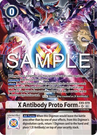 X Antibody Proto Form (Alternate Art) (EX5-070) - Animal Colosseum Foil - Premium Digimon Single from Bandai - Just $58.09! Shop now at Game Crave Tournament Store