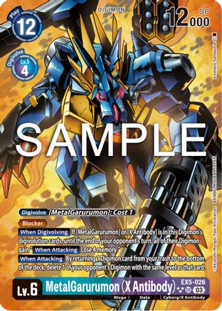 MetalGarurumon (X Antibody) (3 Star Alternate Art) (EX5-026) - Animal Colosseum Foil - Premium Digimon Single from Bandai - Just $60.29! Shop now at Game Crave Tournament Store