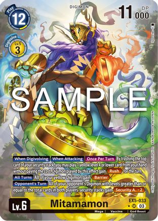 Mitamamon (Alternate Art) (EX5-033) - Animal Colosseum Foil - Premium Digimon Single from Bandai - Just $1.21! Shop now at Game Crave Tournament Store