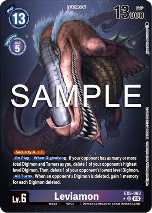Leviamon (Alternate Art) (EX5-063) - Animal Colosseum Foil - Premium Digimon Single from Bandai - Just $21.59! Shop now at Game Crave Tournament Store