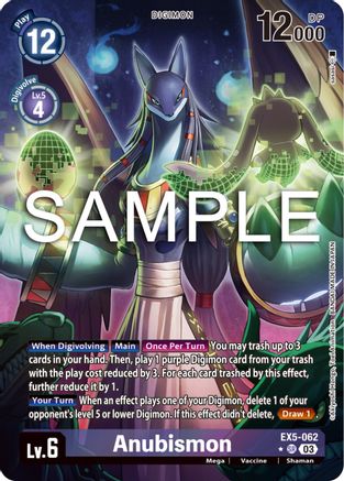 Anubismon (Alternate Art) (EX5-062) - Animal Colosseum Foil - Premium Digimon Single from Bandai - Just $9.16! Shop now at Game Crave Tournament Store