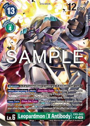 Leopardmon (X Antibody) (Alternate Art) (EX5-043) - Animal Colosseum Foil - Premium Digimon Single from Bandai - Just $6.13! Shop now at Game Crave Tournament Store
