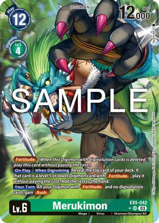 Merukimon (Alternate Art) (EX5-042) - Animal Colosseum Foil - Premium Digimon Single from Bandai - Just $0.71! Shop now at Game Crave Tournament Store