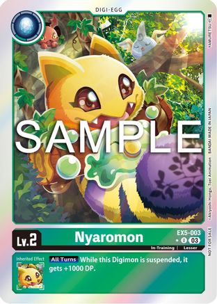 Nyaromon (Animal Colosseum Box Promotion Pack) (EX5-003) - Animal Colosseum Foil - Premium Digimon Single from Bandai - Just $0.47! Shop now at Game Crave Tournament Store