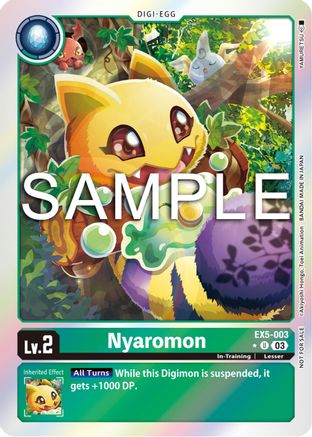 Nyaromon (Animal Colosseum Box Promotion Pack) (EX5-003) - Animal Colosseum Foil - Premium Digimon Single from Bandai - Just $0.83! Shop now at Game Crave Tournament Store