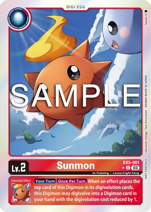 Sunmon (Animal Colosseum Box Promotion Pack) (EX5-001) - Animal Colosseum Foil - Premium Digimon Single from Bandai - Just $1.46! Shop now at Game Cra