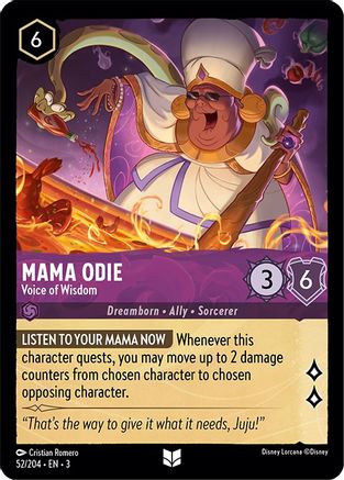 Mama Odie - Voice of Wisdom (52/204) - Into the Inklands Cold Foil - Premium Lorcana Single from Into the Inklands - Just $0.25! Shop now at Game Crave Tournament Store
