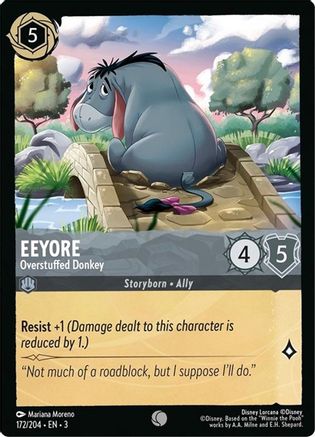 Eeyore - Overstuffed Donkey (172/204) - Into the Inklands Cold Foil - Premium Lorcana Single from Into the Inklands - Just $0.28! Shop now at Game Crave Tournament Store
