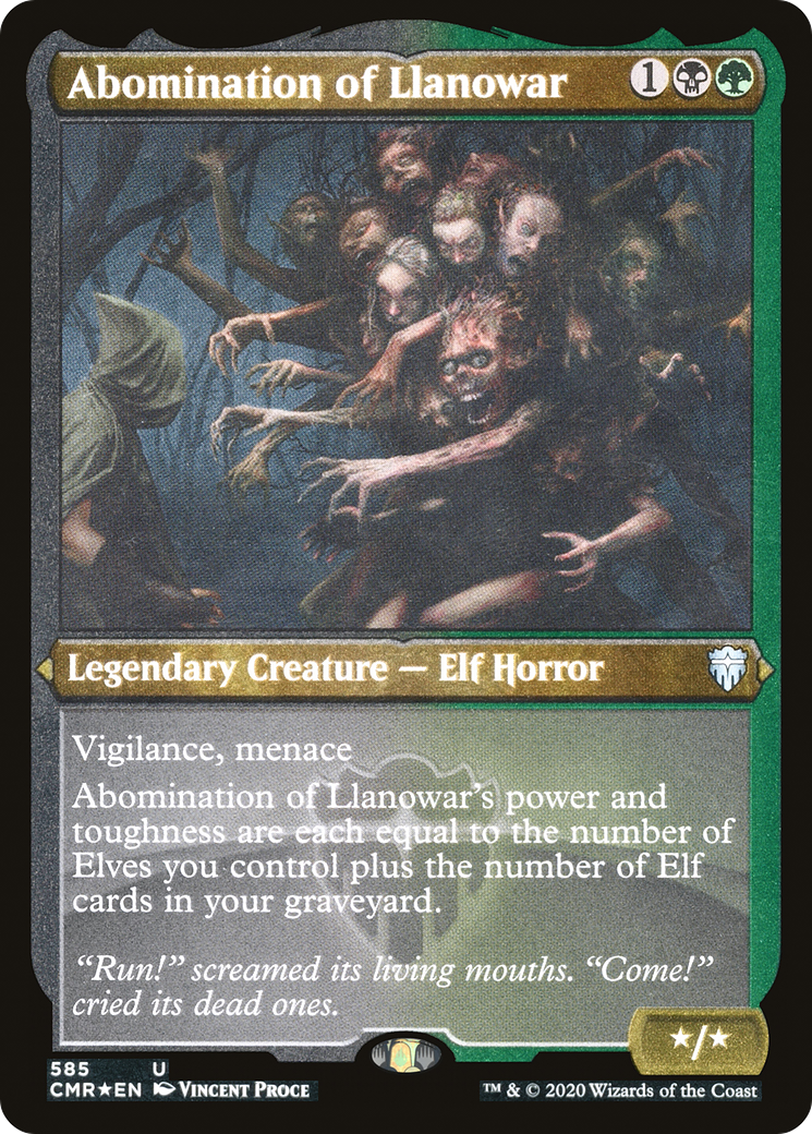 Abomination of Llanowar (CMR-585) - Commander Legends Etched Foil - Premium MTG Single from Wizards of the Coast - Just $0.41! Shop now at Game Crave Tournament Store