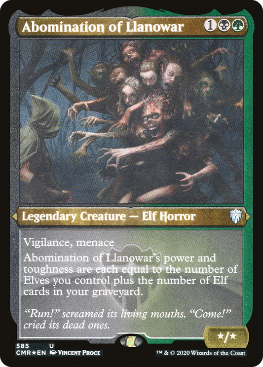 Abomination of Llanowar (CMR-585) - Commander Legends Etched Foil - Premium MTG Single from Wizards of the Coast - Just $0.41! Shop now at Game Crave Tournament Store