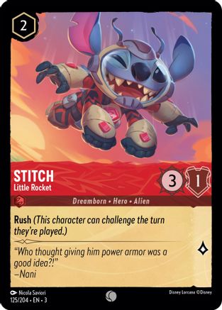 Stitch - Little Rocket (125/204) - Into the Inklands Cold Foil - Premium Lorcana Single from Into the Inklands - Just $0.25! Shop now at Game Crave Tournament Store