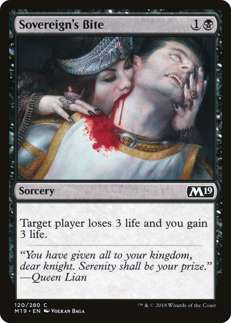 Sovereign's Bite (M19-120) - Core Set 2019 Foil - Premium MTG Single from Wizards of the Coast - Just $0.33! Shop now at Game Crave Tournament Store