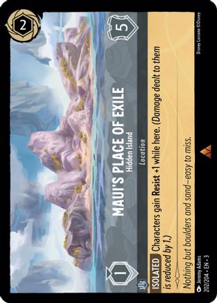 Maui's Place of Exile - Hidden Island (202/204) - Into the Inklands Cold Foil - Premium Lorcana Single from Into the Inklands - Just $0.33! Shop now at Game Crave Tournament Store